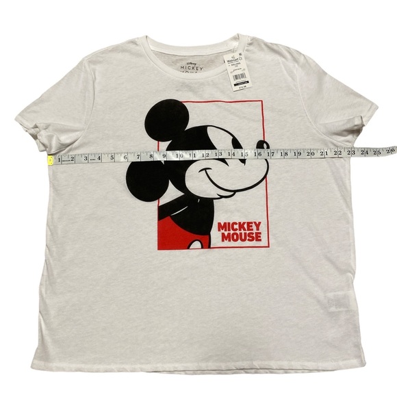 Disney Mickey Mouse White Juniors T Shirt Size XXL NEW NWT - Picture 3 of 12